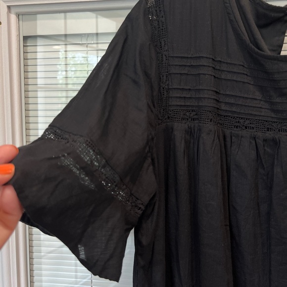 Old Navy Women’s Black Pintucked Shift Dress Size Large Tall - Picture 5 of 11